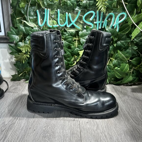 All American Boot MFG Mens 13 D Vibram Combat Station Fire EMS Black Leather main image 5